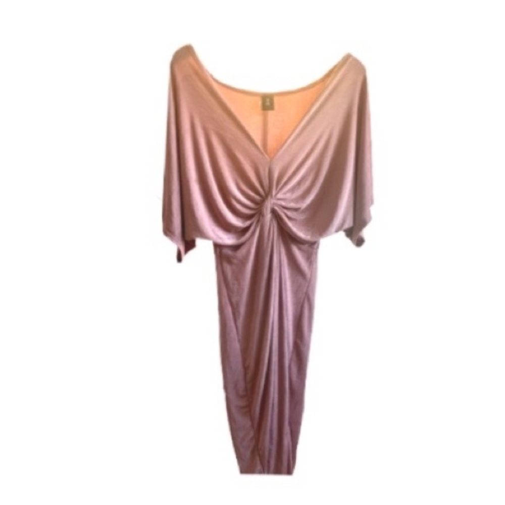 Classy Dusty Pink stretchy mid-length dress